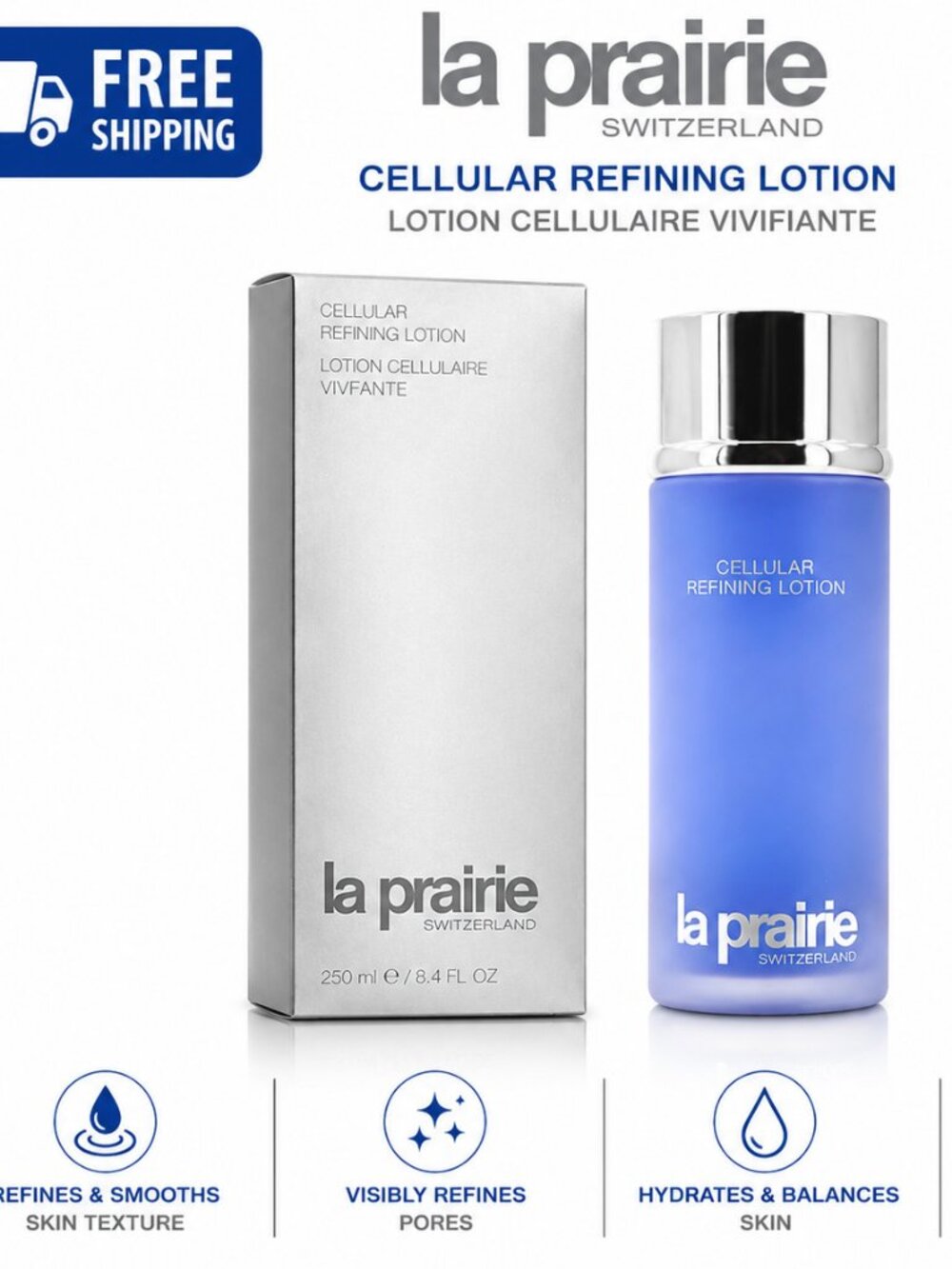 La Prairie Cellular Refining Lotion 250ml/8.4oz BRAND NEW IN BOX